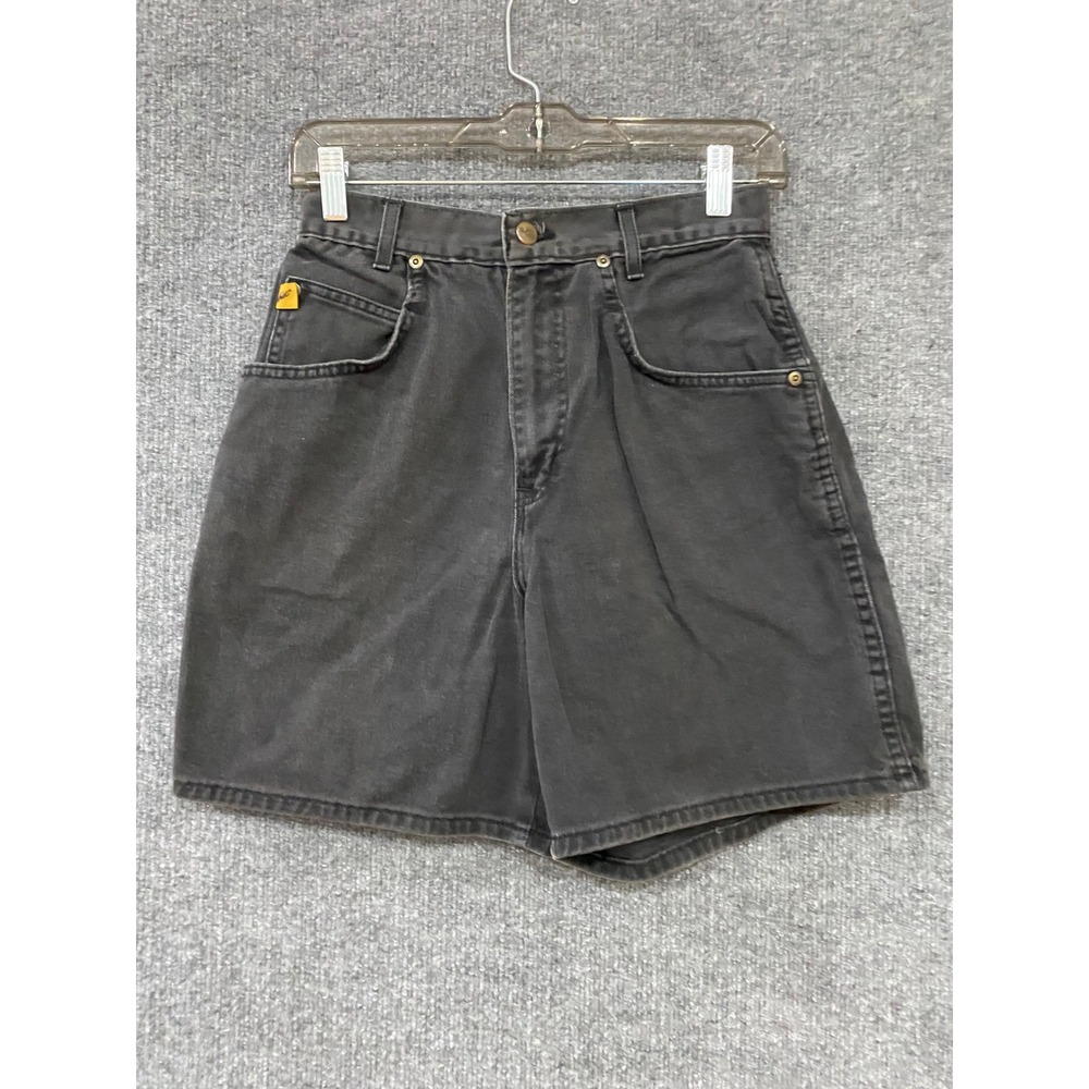 Vintage Chic High Waisted Denim Shorts Black Made in USA 90s Retro Size 11